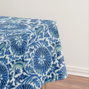 Blauw Chinees Floral Patroon Tafelkleed