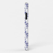 Blauw Chinoiserie Bloem Motief Hoesje (Achterkant/rechts)