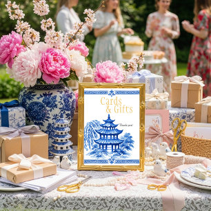 Blauw Chinoiserie Kaarten & Cadeaus Bord