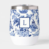 Blauw Chinoiserie Monogram (Voorkant)