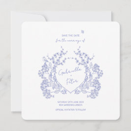 Blauw Chinoiserie Save The Date