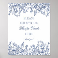 Blauw Chinoiserie Vintage Bloemige Recept Delen