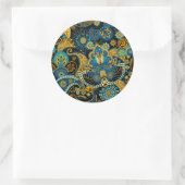 Blauw chochloom ronde sticker (Tas)