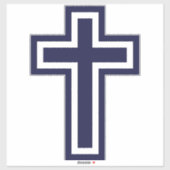 Blauw Christelijk kruis verschillende varianten Sticker (Vel)