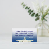 Blauw Christelijk Visitekaartje (Staand voorkant)