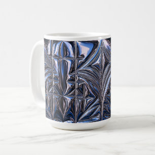 Blauw Chroom Geometrie Koffiemok