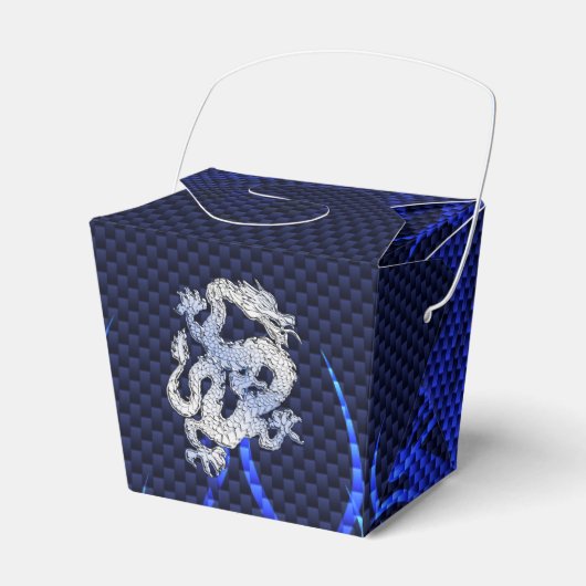 Blauw Chroom zoals Dragon Carbon Fiber Style Bedankdoosjes (Voorkant Zijde)