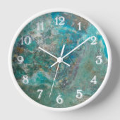 Blauw Chrysocolla Minerale Steen met Witte Aantall (Voorkant)
