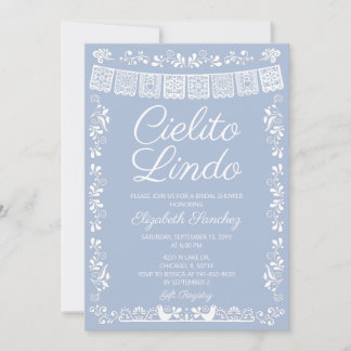 Blauw Cielito Lindo Bruidsdiner Kaart