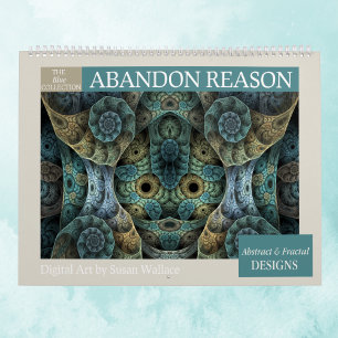 Blauw Collectie Abstracte fractals 2026 Kalender