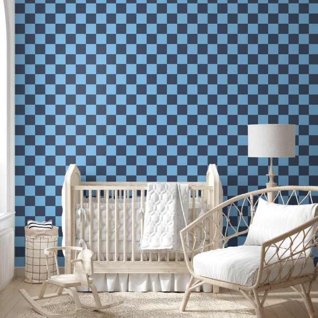 Blauw controlebord behang (Kinderen)