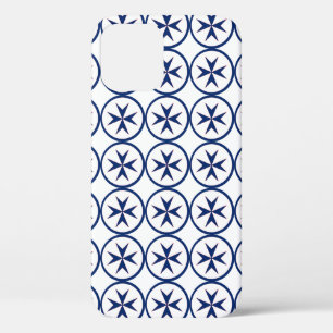 BLAUW CORSAIR STYLE octagon cross iPhone 12 Hoesje