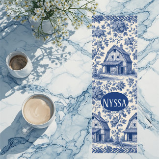 Blauw Cottage Frans Toile Parisiaanse Charme Yogamat