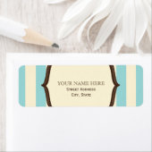 Blauw crème & bruin Circus geïnspireerd label (Insitu)