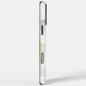 Blauw Crème Wit Plaid Strepen Case-Mate iPhone Case (Achterkant / Rechts)