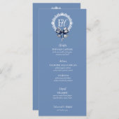 Blauw Croquette Bow Menu (Voorkant / Achterkant)