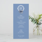 Blauw Croquette Bow Menu (Staand voorkant)