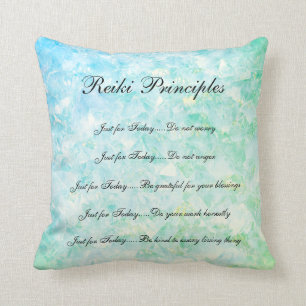 Blauw Crystals Reiki Principes ontwerp Kussen