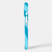 Blauw Curving Stripes "Jouw naam toevoegen" Case-Mate iPhone Case (Achterkant / Links)