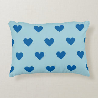 Blauw Cute Eenvoudig Hart Patroon Accent Kussen