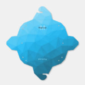 Blauw cyaan gradiënt geometrisch maaspatroon Monog Bedankdoosjes (Uitgevouwen)