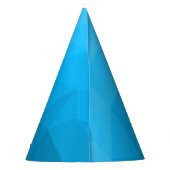 Blauw cyaan gradiënt geometrisch maaspatroon Monog Feesthoedjes (Achterkant)