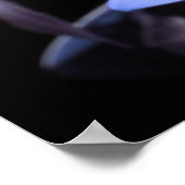 Blauw Daisy Flower Poster (Hoek)