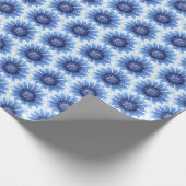 Blauw Daisy inpakpapier (Hoek)