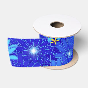 blauw Daisy-patroon Lint