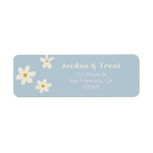 Blauw Daisy retour adres label (Voorkant)