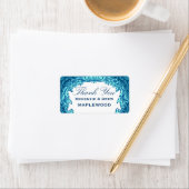 Blauw Damask Dank u Sticker B451 (Insitu)