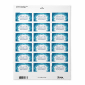 Blauw Damask Dank u Sticker B451 (Full Sheet)