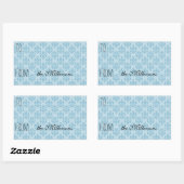  Blauw Damask Gift Label (Vel)