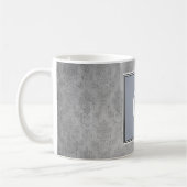 Blauw Damask Monogram Mok (Links)