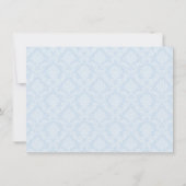 Blauw Damaskus Kruis Jongen Foto Doop Kaart (Achterkant)