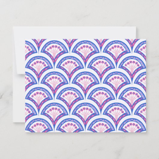 blauw damaspatroon (Voorkant)
