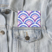 blauw damaspatroon button (Insitu)