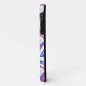 blauw damaspatroon Case-Mate iPhone case (Achterkant/links)