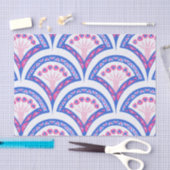 blauw damaspatroon tissuepapier (Craft)