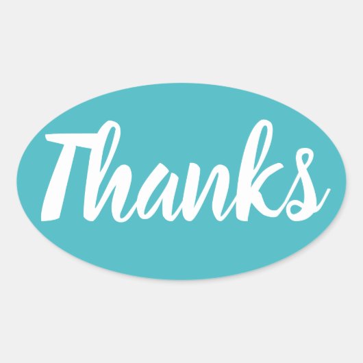 Blauw dank je eenvoudige zakelijke sticker (Voorkant)