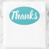 Blauw dank je eenvoudige zakelijke sticker (Tas)