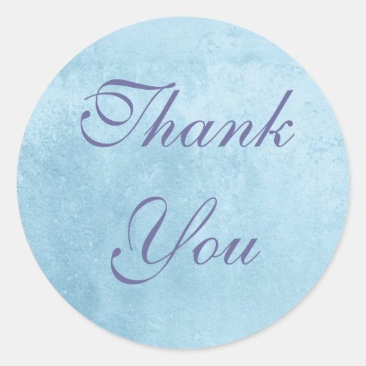 Blauw Dank u Sticker (Voorkant)