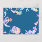 Blauw dank voor feestelijke onderwerpen briefkaart (Achterkant)