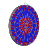Blauw dartboard |1owlartist dartbord (Voorkant Links)