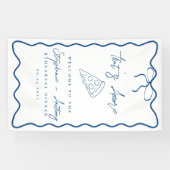 Blauw Dat is Amore Pizza Proefdiner Spandoek (Horizontaal)