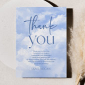 Blauw De Bruid Is Op Wolk Nine Bruiloftsfeest Bedankkaart