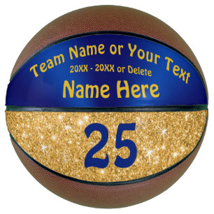 Blauw, de Goud Gepersonaliseerde Bal van het Basketbal