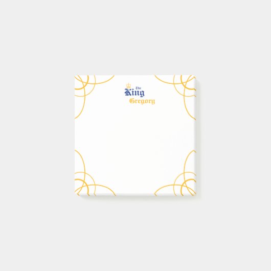 Blauw De koningskanttekeningen Post-it® Notes (Voorkant)