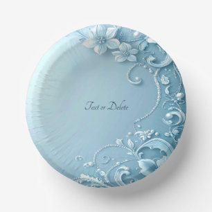 Blauw decoratief bloemmotief papieren kommen