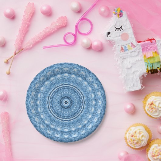 Blauw decoratief Bord (Feest)